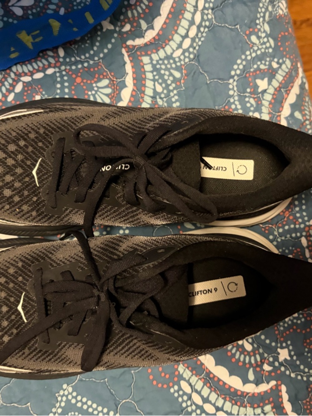 Hoka Clifton 9 Women’s Running Shoes – Black